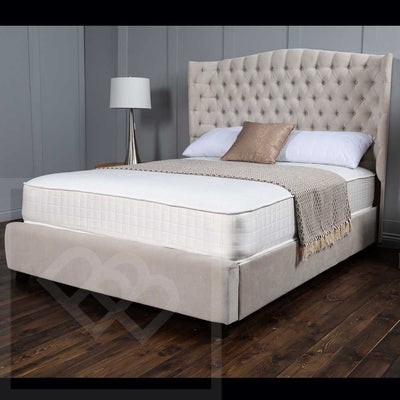 Margot Curved Winged Chesterfield Bed with Low Footboard