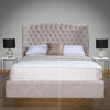 Margot Curved Winged Chesterfield Bed with Low Footboard