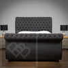 Swann Curved Chesterfield Sleigh Style Bed