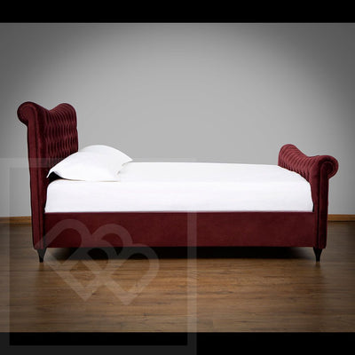 Trafalagar Low Curve Chesterfield Sleigh Style Bed