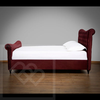 Trafalagar Low Curve Chesterfield Sleigh Style Bed